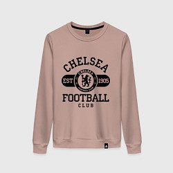 Свитшот хлопковый женский Chelsea Football Club, цвет: пыльно-розовый