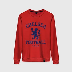 Свитшот хлопковый женский Chelsea FC: Lion, цвет: красный
