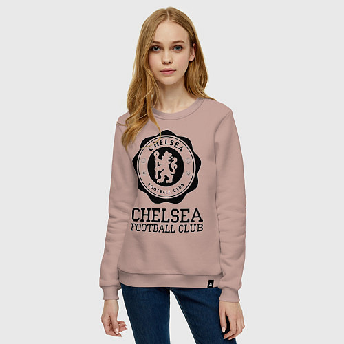 Женский свитшот Chelsea FC: Emblem / Пыльно-розовый – фото 3