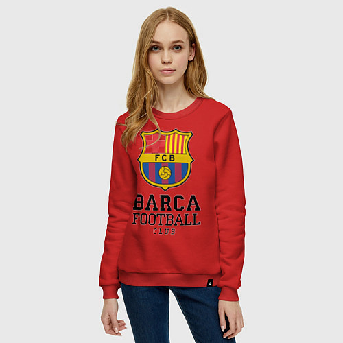 Женский свитшот Barcelona Football Club / Красный – фото 3