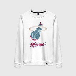 Свитшот хлопковый женский Miami Heat, цвет: белый