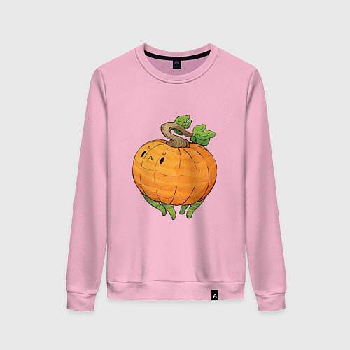 Женский свитшот Недовольная тыква / Светло-розовый – фото 1