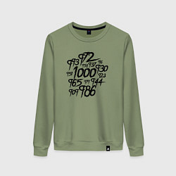Свитшот хлопковый женский Ghoul 1000-7, цвет: авокадо