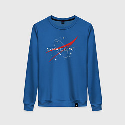 Свитшот хлопковый женский Space X, цвет: синий