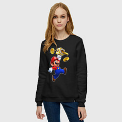 Свитшот хлопковый женский Mario cash, цвет: черный — фото 2