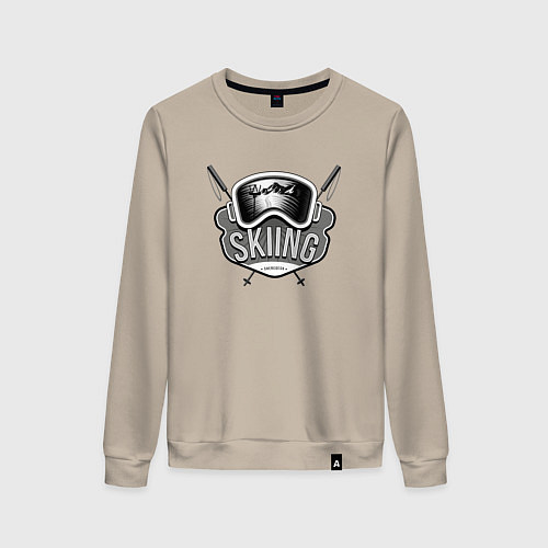 Женский свитшот SKIING / Миндальный – фото 1