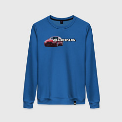Свитшот хлопковый женский Авто BMW Alpina, цвет: синий
