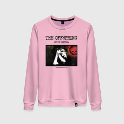 Свитшот хлопковый женский The Offspring out of control, цвет: светло-розовый