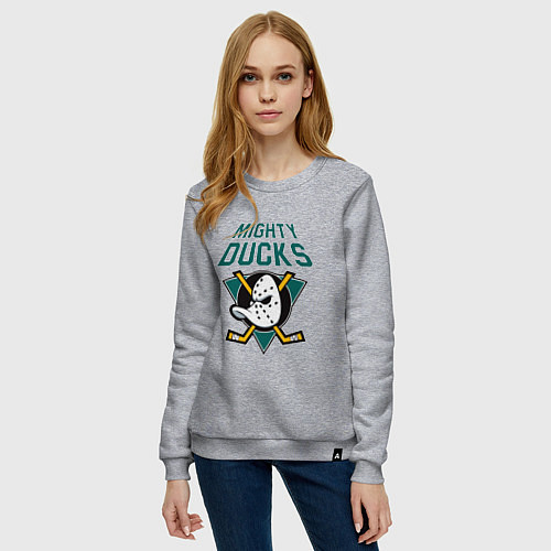 Женский свитшот Анахайм Дакс, Mighty Ducks / Меланж – фото 3