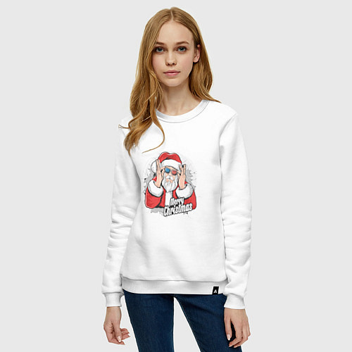 Женский свитшот Cool Santa / Белый – фото 3