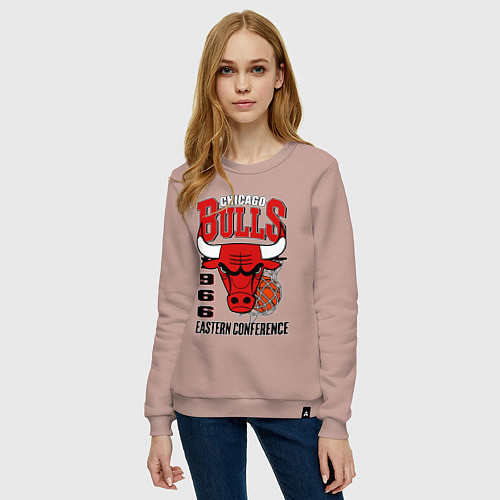 Женский свитшот Chicago Bulls NBA / Пыльно-розовый – фото 3