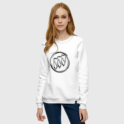 Женский свитшот Buick Big Logo / Белый – фото 3