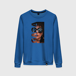 Свитшот хлопковый женский ГАГА, цвет: синий