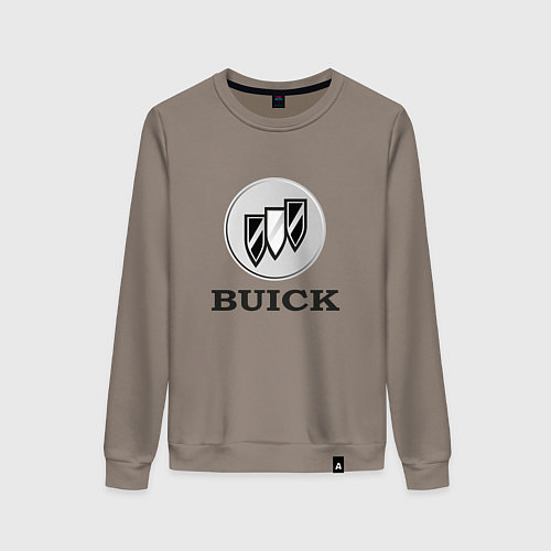 Женский свитшот Gray gradient Logo Buick / Утренний латте – фото 1