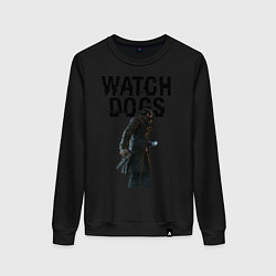 Свитшот хлопковый женский Watch Dogs, цвет: черный
