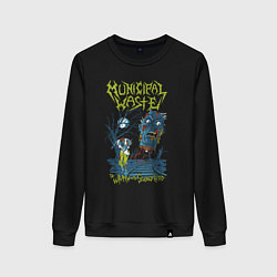 Свитшот хлопковый женский The wrath of the severed head, цвет: черный