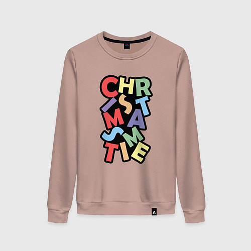 Женский свитшот Christmas Time Рождественское Время / Пыльно-розовый – фото 1