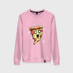 Свитшот хлопковый женский CUTE PIZZA, цвет: светло-розовый