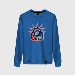 Свитшот хлопковый женский Нью Йорк Рейнджерс New York Rangers, цвет: синий
