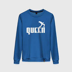 Свитшот хлопковый женский Queen Куин, цвет: синий