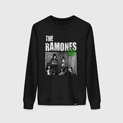 Свитшот хлопковый женский The Ramones Рамоунз, цвет: черный