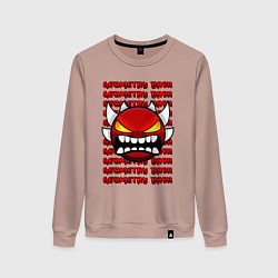 Женский свитшот GEOMETRY DASH КРАСНЫЙ ОГНЕННЫЙ ДЕМОН