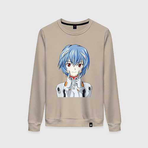 Женский свитшот Neon Genesis Evangelion Рей / Миндальный – фото 1