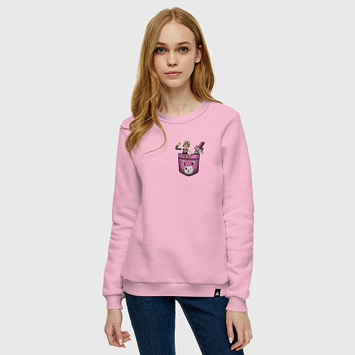 Женский свитшот Крошка Тина в кармане / Светло-розовый – фото 3