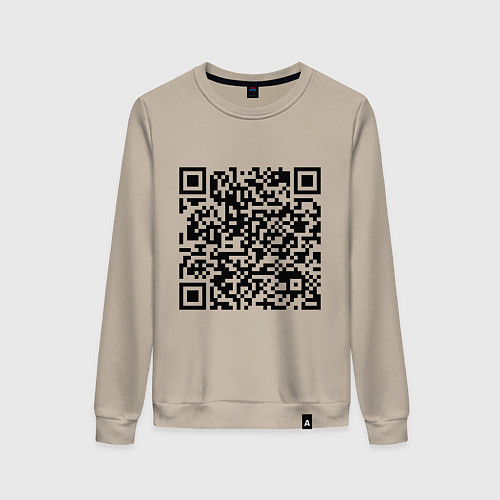 Женский свитшот QR-код Скала Джонсон / Миндальный – фото 1