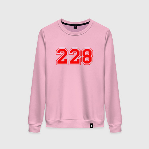 Женский свитшот 228 рэп / Светло-розовый – фото 1