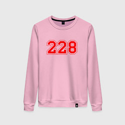 Свитшот хлопковый женский 228 рэп, цвет: светло-розовый