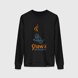 Свитшот хлопковый женский Senior Shawa Developer, цвет: черный