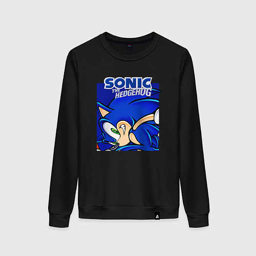 Женский свитшот Sonic Adventure Sonic / Черный – фото 1