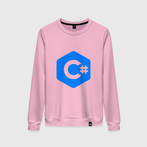 Женский свитшот Язык программирования C Sharp / Светло-розовый – фото 1