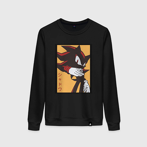 Женский свитшот Ёж Шэдоу 006 / Черный – фото 1