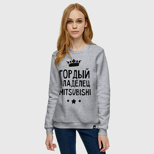 Женский свитшот Гордый владелец Mitsubishi / Меланж – фото 3
