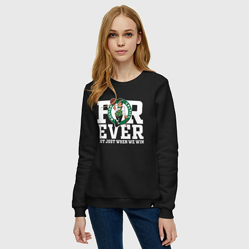 Женский свитшот FOREVER NOT JUST WHEN WE WIN, BOSTON CELTICS, БОСТ / Черный – фото 3