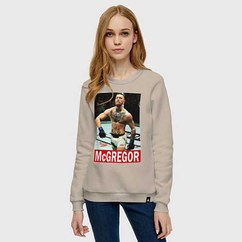 Женский свитшот Конор МакГрегор McGregor / Миндальный – фото 3