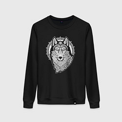 Свитшот хлопковый женский Northern Wolf, цвет: черный