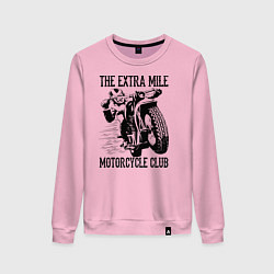 Свитшот хлопковый женский Клуб мотоциклистов, цвет: светло-розовый