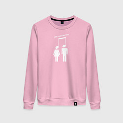 Свитшот хлопковый женский Music Connecting People, цвет: светло-розовый