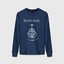 Свитшот хлопковый женский Elden ring лого, цвет: тёмно-синий