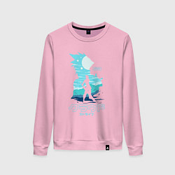 Свитшот хлопковый женский Клауд Страйф, цвет: светло-розовый