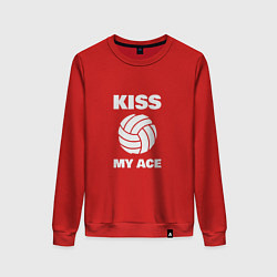 Свитшот хлопковый женский Kiss - My Ace, цвет: красный