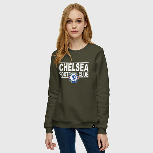 Женский свитшот Chelsea Football Club Челси / Хаки – фото 3