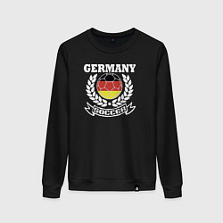 Свитшот хлопковый женский Футбол Германия, цвет: черный