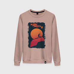 Свитшот хлопковый женский Risk of Rain 2 art, цвет: пыльно-розовый