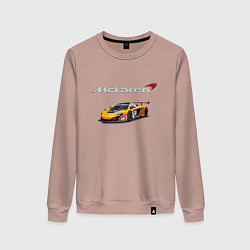 Свитшот хлопковый женский McLaren Motorsport Racing Team, цвет: пыльно-розовый