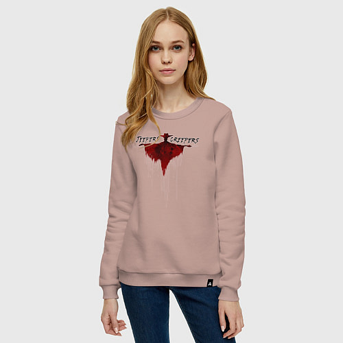 Женский свитшот Scarecrow Jeepers Creepers / Пыльно-розовый – фото 3