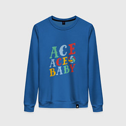 Свитшот хлопковый женский Ace Ace Baby, цвет: синий